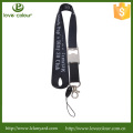 Alta qualidade simplesmente lanyard preto / clip de cordão